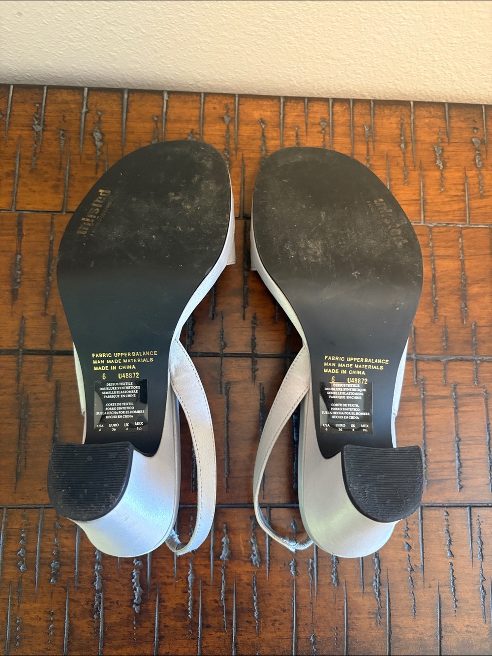 Unlisted by Kenneth Cole Silver Slingback Sandal Heels with Bow Detail - Picture 7 of 11